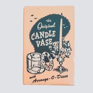 Vintage 1950s Lucite Candle Vases in box